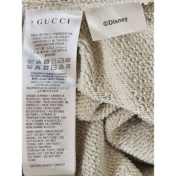 Gucci x Disney Mickey Mouse Hoodie Gray XL Drawstring Limited Edition - Picture 5 of 8